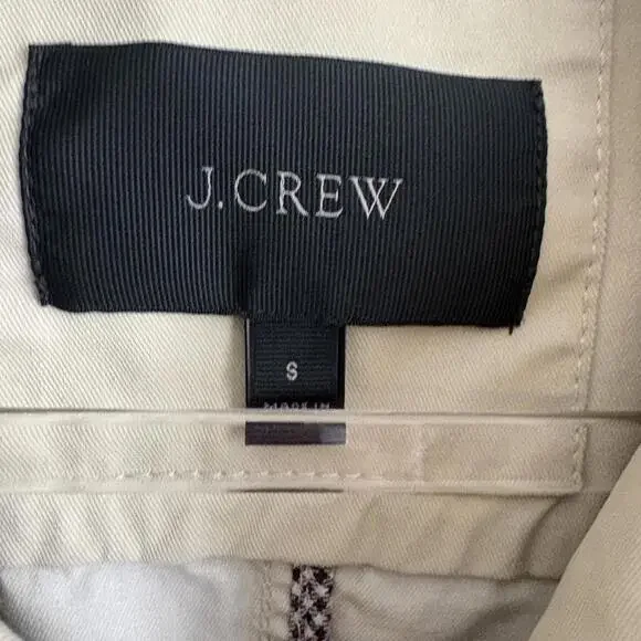 J.Crew | Women’s Beige Tan Khaki Medium Weight Jacket Zip Snap Pockets Size S - Picture 2 of 8